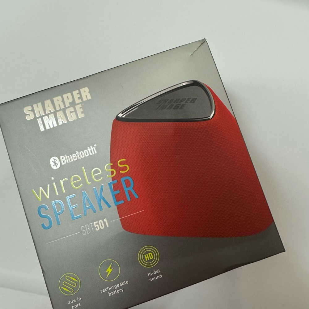 Sharper Image Red Wireless Speaker